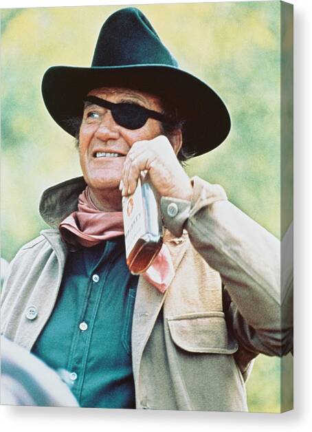 John Wayne in True Grit  #1 Canvas Art Print by Silver Screen