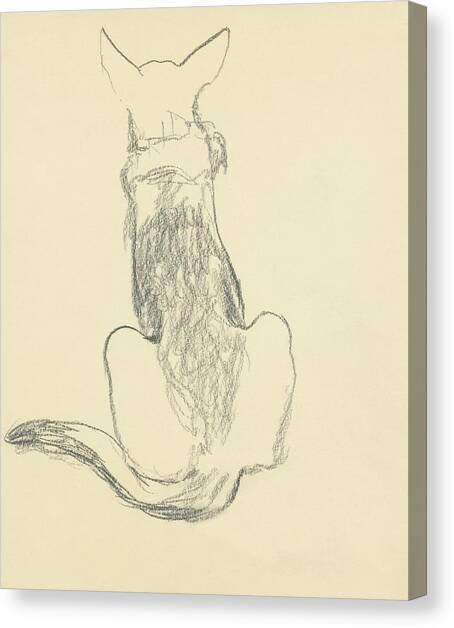 A German Shepherd Canvas Art Print by Carl Oscar August Erickson