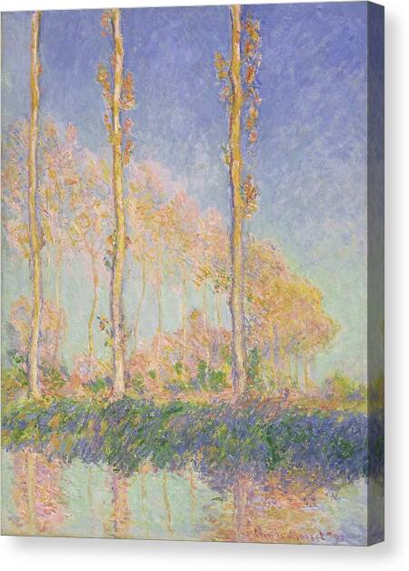 Poplars Canvas Art Print by Claude Monet
