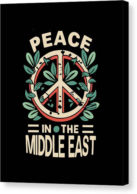 Peace in the Middle East Canvas Art Print by Flippin Sweet Gear