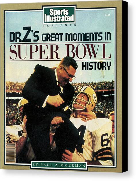 Dr. Zs Great Moments In Super Bowl History By Paul Zimmerman Sports Illustrated Cover Canvas Art Print by Sports Illustrated