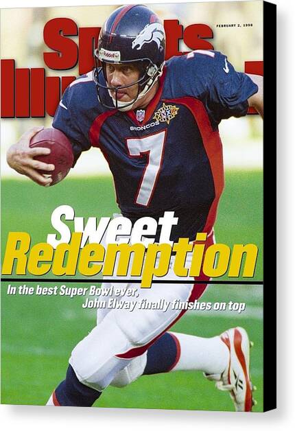 Denver Broncos Qb John Elway, Super Bowl Xxxii Sports Illustrated Cover #1 Canvas Art Print by Sports Illustrated