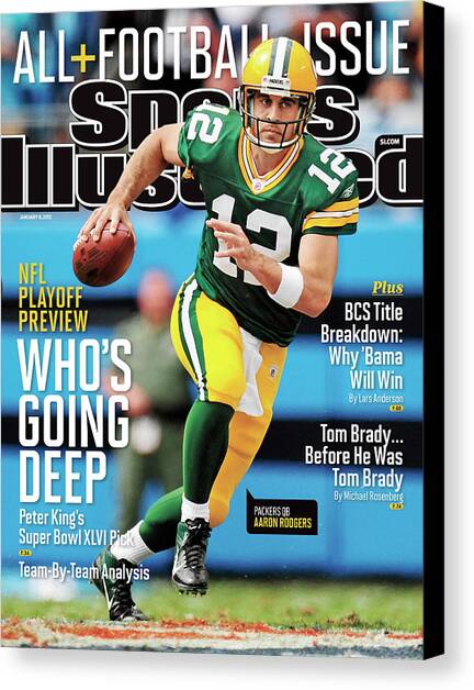 Whos Going Deep 2012 Nfl Playoff Preview Issue Sports Illustrated Cover #3 Canvas Art Print by Sports Illustrated