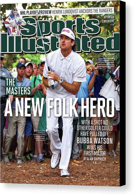 A New Folk Hero Bubba Watson Wins The Masters Sports Illustrated Cover Canvas Art Print by Sports Illustrated