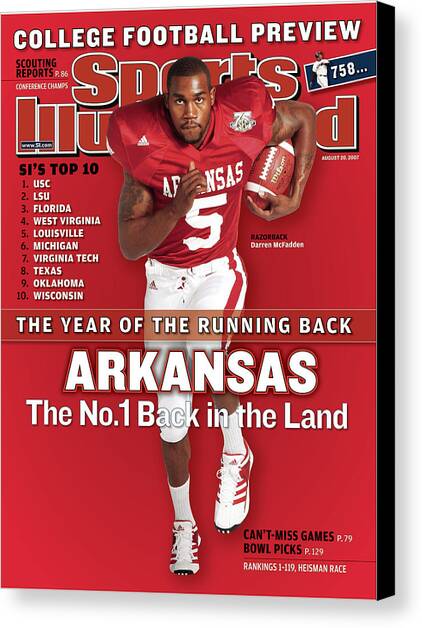 Arkansas Darren Mcfadden, 2007 College Football Preview Sports Illustrated Cover Canvas Art Print by Sports Illustrated