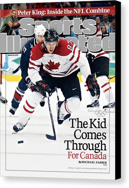 Canada Sidney Crosby, 2010 Winter Olympics Sports Illustrated Cover Canvas Art Print by Sports Illustrated