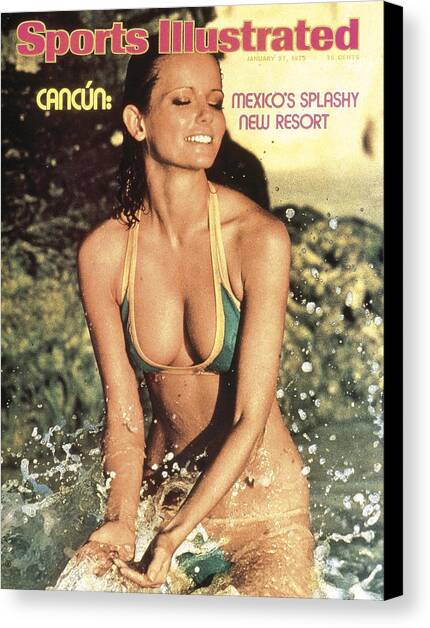 Cheryl Tiegs Swimsuit 1975 Sports Illustrated Cover Canvas Art Print by Sports Illustrated