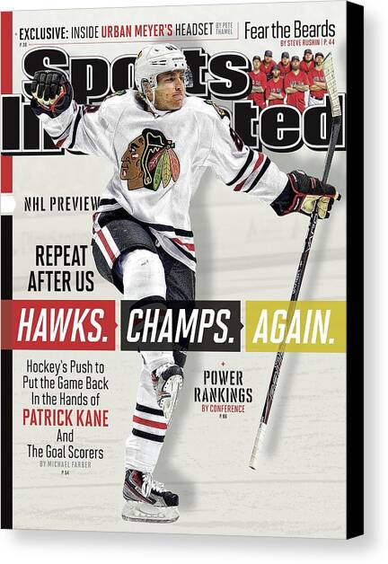 Chicago Blackhawks Patrick Kane, 2013-14 Nhl Hockey Season Sports Illustrated Cover Canvas Art Print by Sports Illustrated