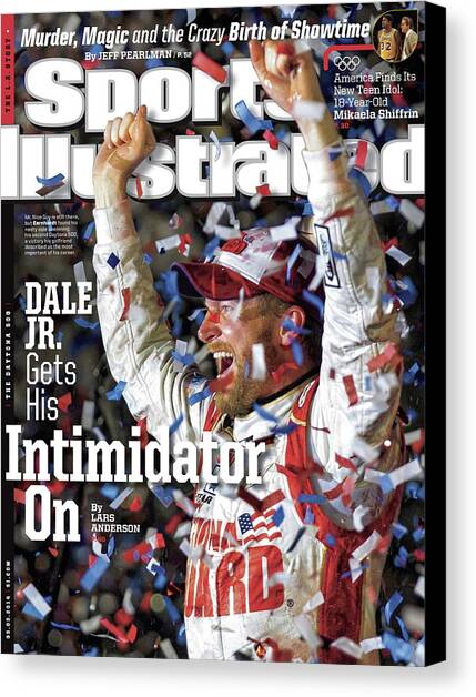 Dale Jr. Gets His Intimidator On Sports Illustrated Cover Canvas Art Print by Sports Illustrated