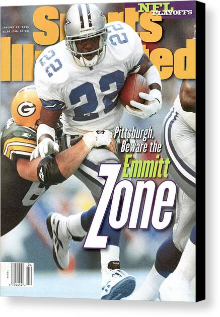 Dallas Cowboys Emmitt Smith, 1996 Nfc Championship Sports Illustrated Cover Canvas Art Print by Sports Illustrated