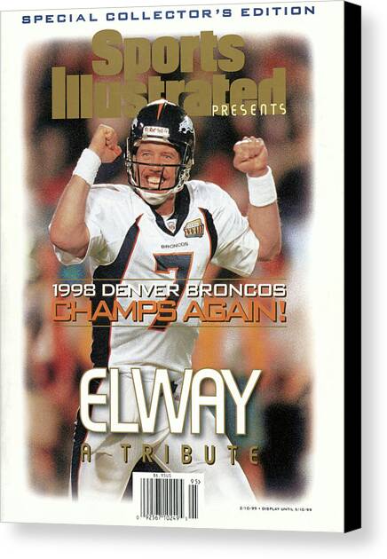 Denver Broncos Qb John Elway, Super Bowl Xxxiii Champions Sports Illustrated Cover Canvas Art Print by Sports Illustrated