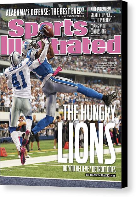 Detroit Lions V Dallas Cowboys Sports Illustrated Cover Canvas Art Print by Sports Illustrated