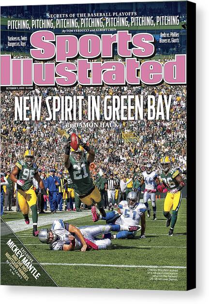 Detroit Lions V Green Bay Packers Sports Illustrated Cover Canvas Art Print by Sports Illustrated