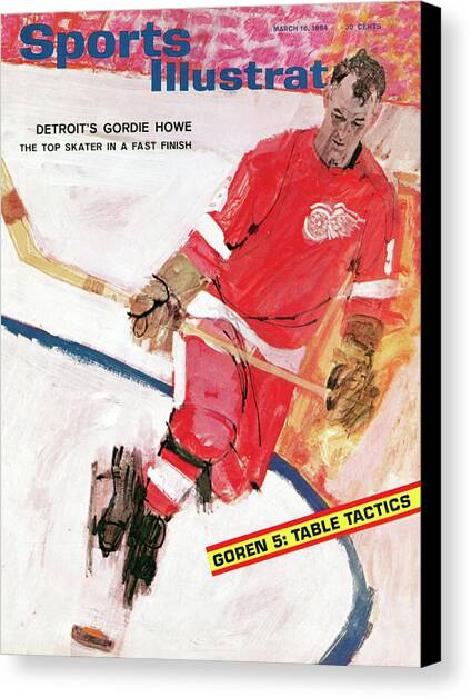Detroit Red Wings Gordie Howe Sports Illustrated Cover Canvas Art Print by Sports Illustrated