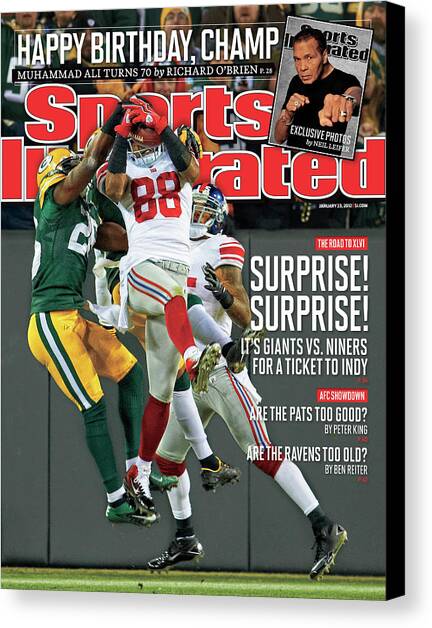 Divisional Playoffs - New York Giants V Green Bay Packers Sports Illustrated Cover Canvas Art Print by Sports Illustrated