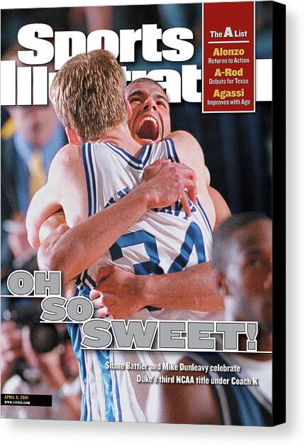 Duke University Shane Battier, 2001 Ncaa National Sports Illustrated Cover Canvas Art Print by Sports Illustrated