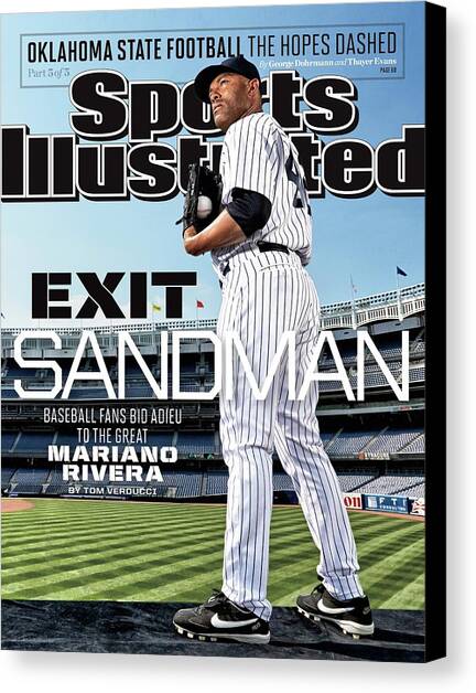 Exit Sandman Baseball Fans Bid Adieu To The Great Mariano Sports Illustrated Cover Canvas Art Print by Sports Illustrated