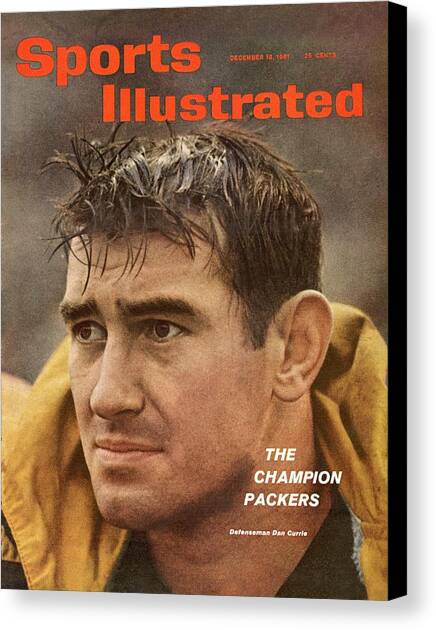 Green Bay Packers Dan Currie Sports Illustrated Cover Canvas Art Print by Sports Illustrated