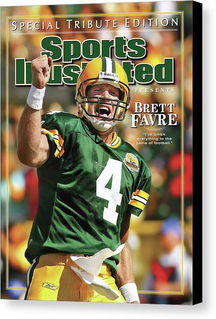 Green Bay Packers Qb Brett Favre Special Tribute Edition Sports Illustrated Cover Canvas Art Print by Sports Illustrated