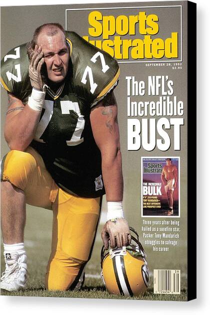 Green Bay Packers Tony Mandarich... Sports Illustrated Cover Canvas Art Print by Sports Illustrated