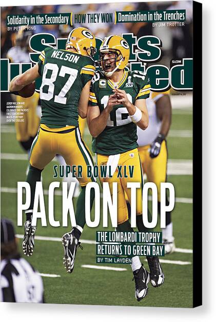 Green Bay Packers Vs Pittsburgh Steelers, Super Bowl Xlv Sports Illustrated Cover Canvas Art Print by Sports Illustrated