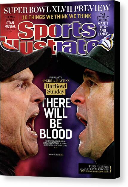 Harbowl Sunday There Will Be Blood Sports Illustrated Cover Canvas Art Print by Sports Illustrated