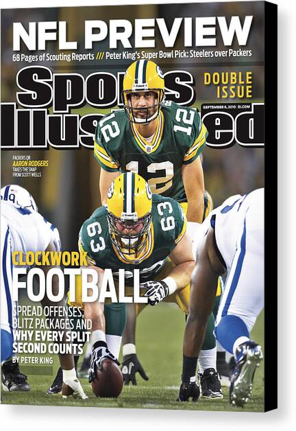Indianapolis Colts V Green Bay Packers Sports Illustrated Cover Canvas Art Print by Sports Illustrated