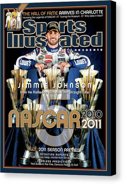 Jimmie Johnson, 2010 Sprint Cup Champion Sports Illustrated Cover Canvas Art Print by Sports Illustrated
