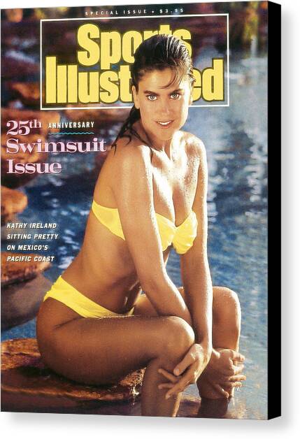Kathy Ireland Swimsuit 1989 Sports Illustrated Cover Canvas Art Print by Sports Illustrated