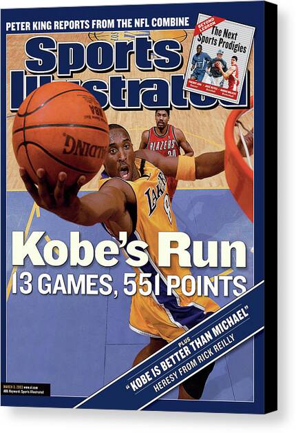 Kobes Run 13 Games, 551 Points Sports Illustrated Cover Canvas Art Print by Sports Illustrated