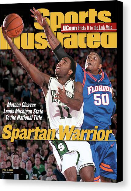 Michigan State University Mateen Cleaves, 2000 Ncaa Sports Illustrated Cover Canvas Art Print by Sports Illustrated