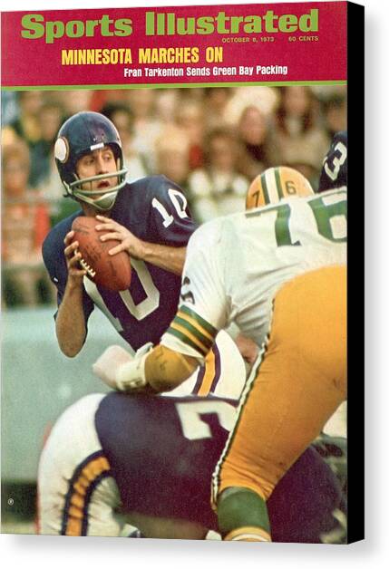 Minneosta Vikings Qb Fran Tarkenton... Sports Illustrated Cover Canvas Art Print by Sports Illustrated