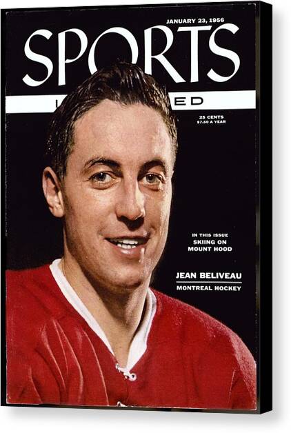 Montreal Canadiens Jean Beliveau Sports Illustrated Cover Canvas Art Print by Sports Illustrated
