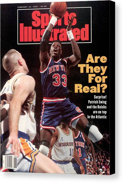 New York Knicks Patrick Ewing... Sports Illustrated Cover Canvas Art Print by Sports Illustrated