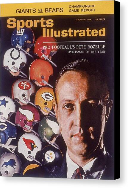 Nfl Commissioner Pete Rozelle, 1963 Sportsman Of The Year Sports Illustrated Cover Canvas Art Print by Sports Illustrated