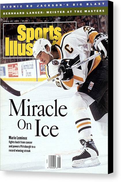 Pittsburgh Penguins Mario Lemieux... Sports Illustrated Cover Canvas Art Print by Sports Illustrated