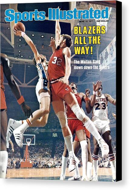 Portland Trail Blazers Bill Walton, 1977 Nba Finals Sports Illustrated Cover Canvas Art Print by Sports Illustrated