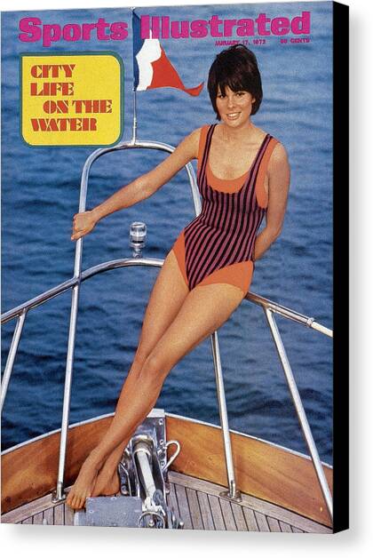 Sheila Roscoe Swimsuit 1972 Sports Illustrated Cover Canvas Art Print by Sports Illustrated