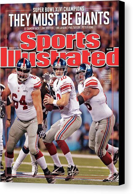 Super Bowl Xlvi... Sports Illustrated Cover Canvas Art Print by Sports Illustrated
