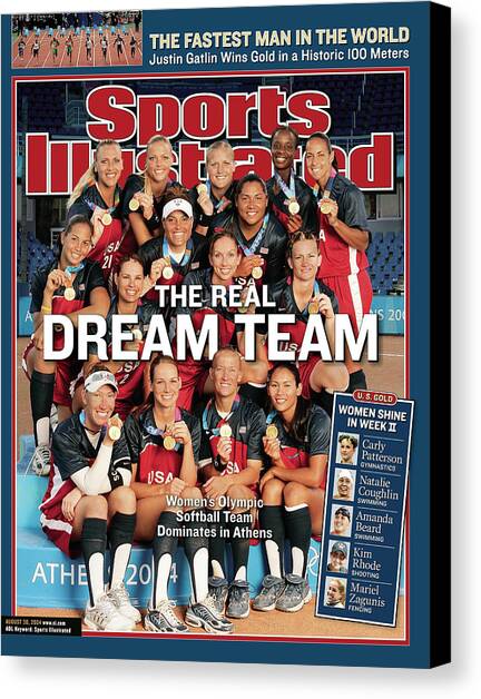 Team Usa Softball, 2004 Summer Olympics Sports Illustrated Cover Canvas Art Print by Sports Illustrated