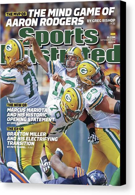 The Mvp Qb The Mind Game Of Aaron Rodgers Sports Illustrated Cover Canvas Art Print by Sports Illustrated