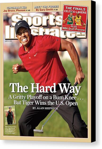 Tiger Woods, 2008 Us Open Sports Illustrated Cover Canvas Art Print by Sports Illustrated