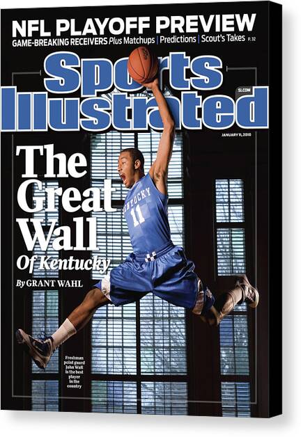 University Of Kentucky John Wall Sports Illustrated Cover Canvas Art Print by Sports Illustrated