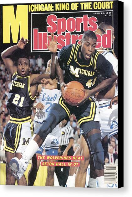 University Of Michigan Glen Rice, 1989 Ncaa National Sports Illustrated Cover Canvas Art Print by Sports Illustrated