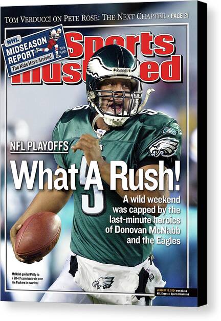 What A Rush Nfl Playoffs Sports Illustrated Cover Canvas Art Print by Sports Illustrated