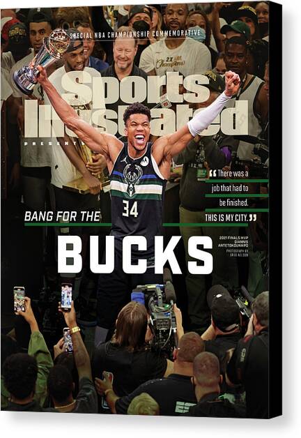 2021 Milwaukee Bucks NBA Championship Issue Cover Canvas Art Print by Sports Illustrated