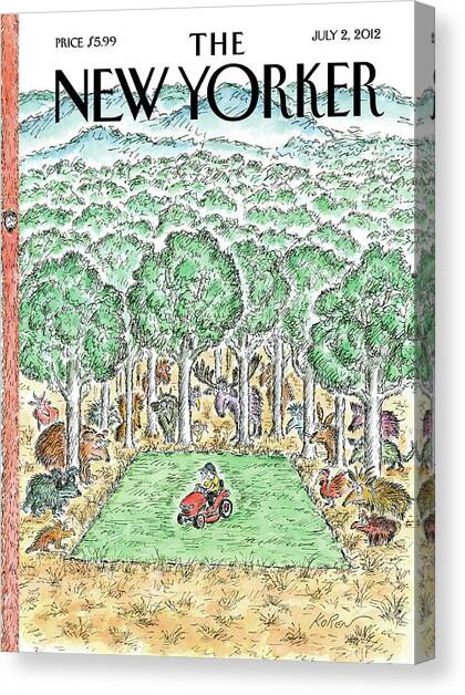 Summer Chore Canvas Art Print by Edward Koren