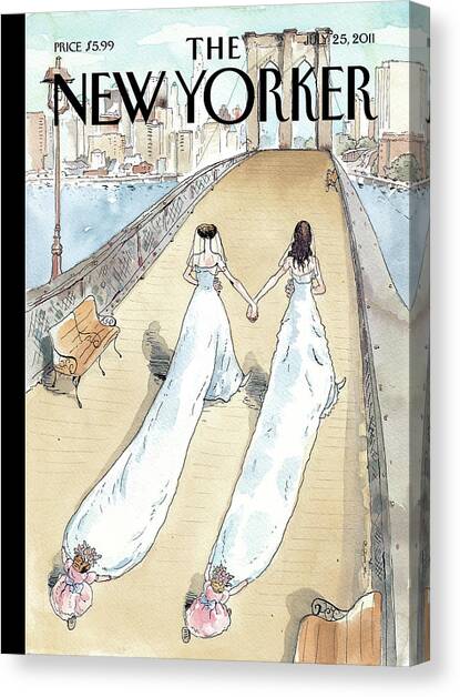 Wedding Season Canvas Art Print by Barry Blitt