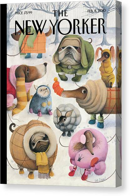 Baby, Its Cold Outside Canvas Art Print by Ana Juan