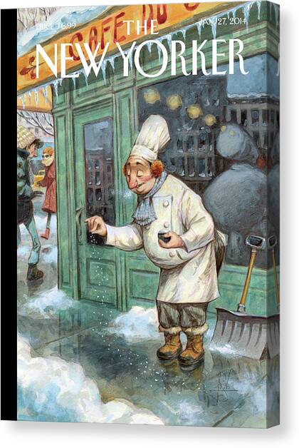 Just a Pinch Canvas Art Print by Peter de Seve